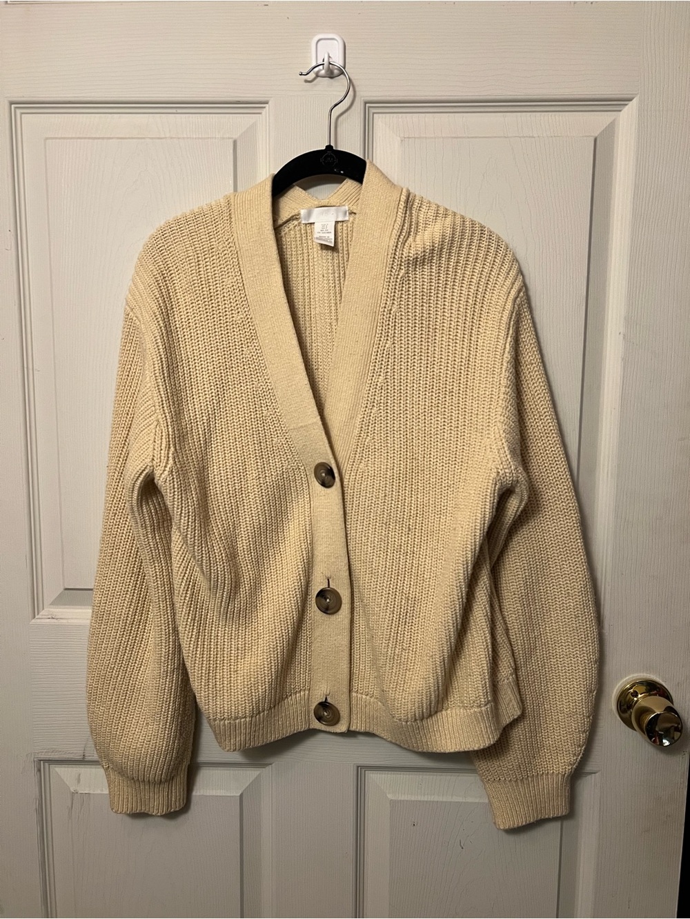 H&M light yellow cardigan
